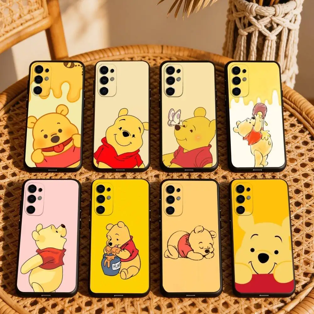 

Cute W-Winnie the P-Pooh Phone Case For Samsung S25,S24,S21,S22,S23,S30,Ultra,S20,Plus,Fe,Soft Silicone Black Cover