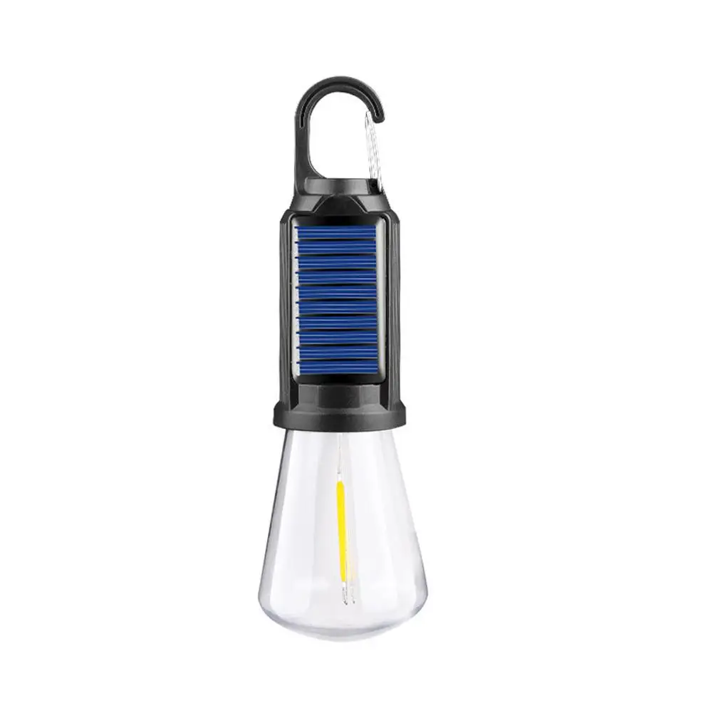 LED-kampeerlamp op zonne-energie Draagbare energie Campinglamp Licht Buiten Waterdichte tent 3-modi met haak Nachtverlichting Noodgeval F0U2