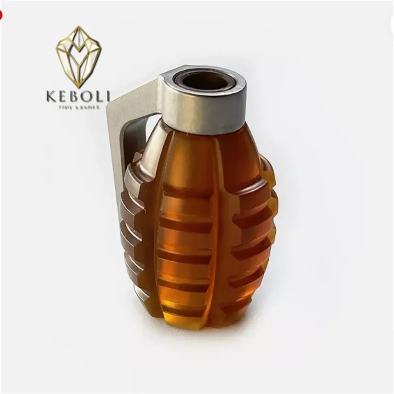 KEBOLI Hand Grenade Shape Keychain  Ultem PEI Titanium Alloy EDC Pendant Paracord DIY Accessory for Knife, Flashlight, Backpack, view 3