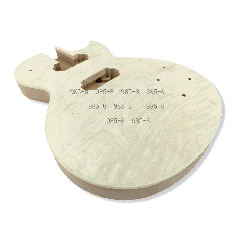 Unfinished Mahogany Electric Guitar Body Blank, White Primer DIY Guitar Building Replacement Accessory