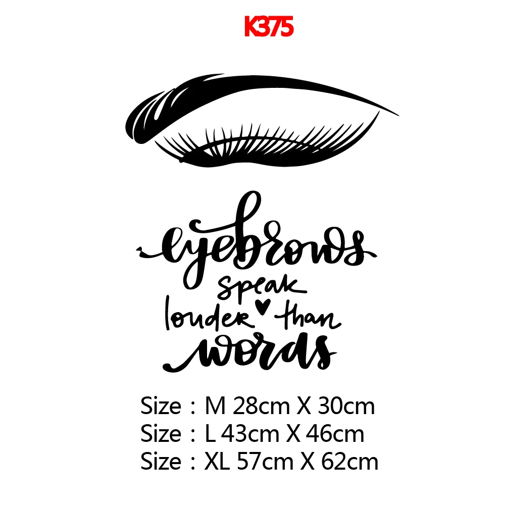 1PC Romantic Eyebrow Removable Art Vinyl Wall Stickers Door Decor Diy Pvc Home Decoration Accessories