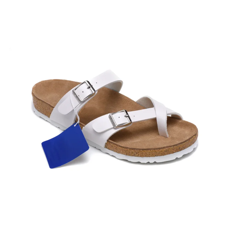 Summer Birken Women Slipper Mayari Sandals Outdoor Flats Casual Shoes Fashion Leather Buckle Beach Cork Slipper Man Flip-flops