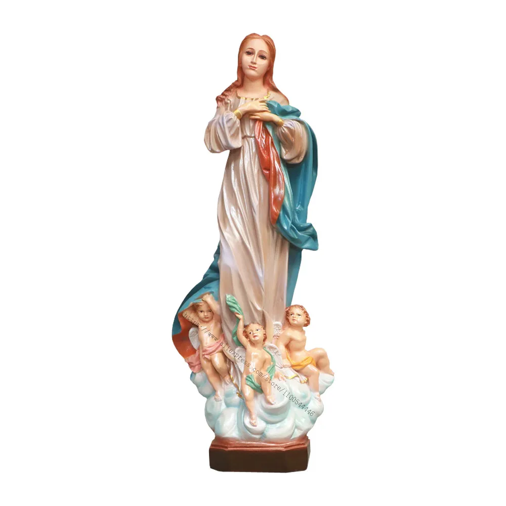 Our Lady Undoer of Knots Virgin Mary Statue Sculpture Reigious Figurine Home Decoration Catholic Decor Gift 50cm