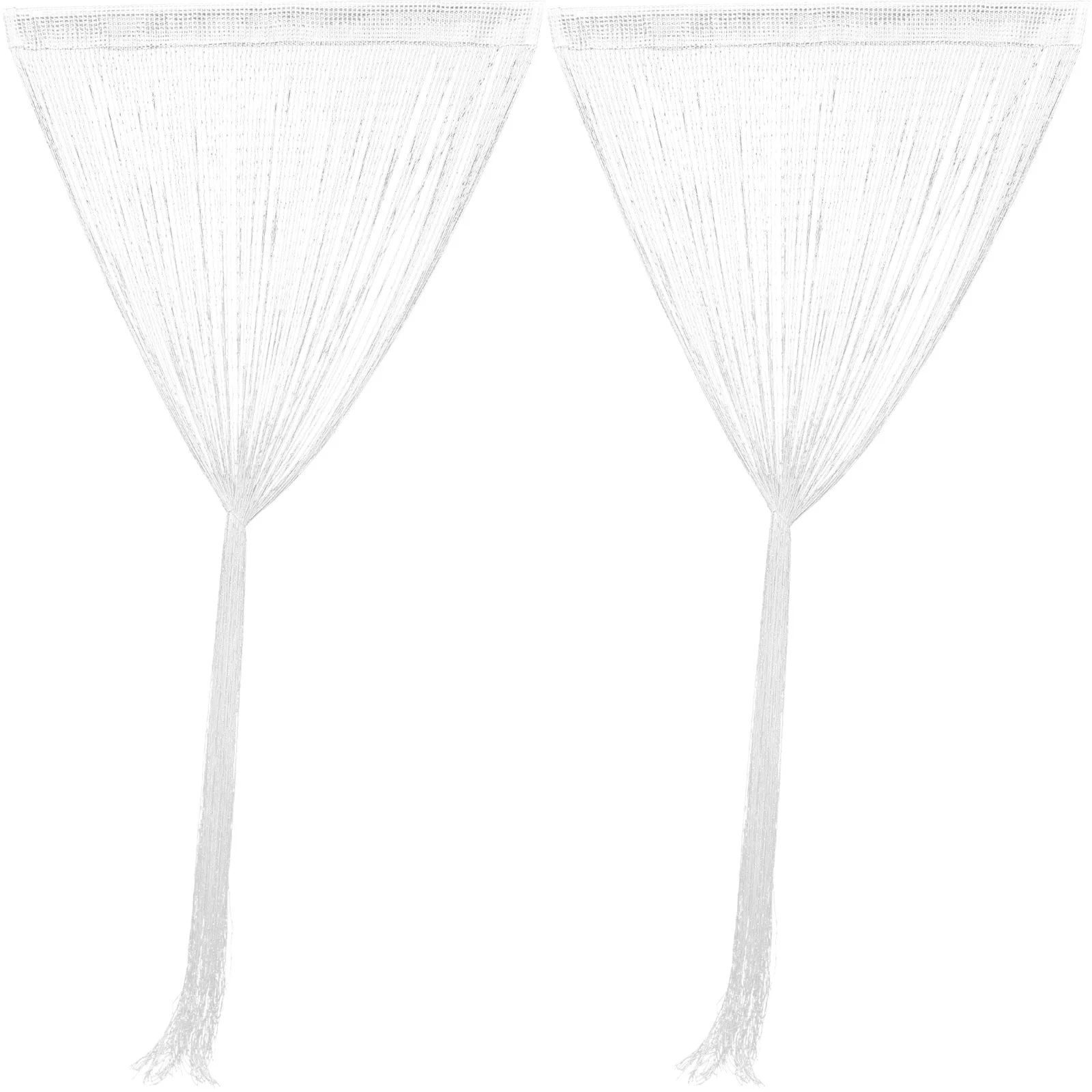 

2pcs Silver Wire Curtain String For Door Window Wall Room Divider Party Decor Photo Background Wedding Christmas Hallway Home