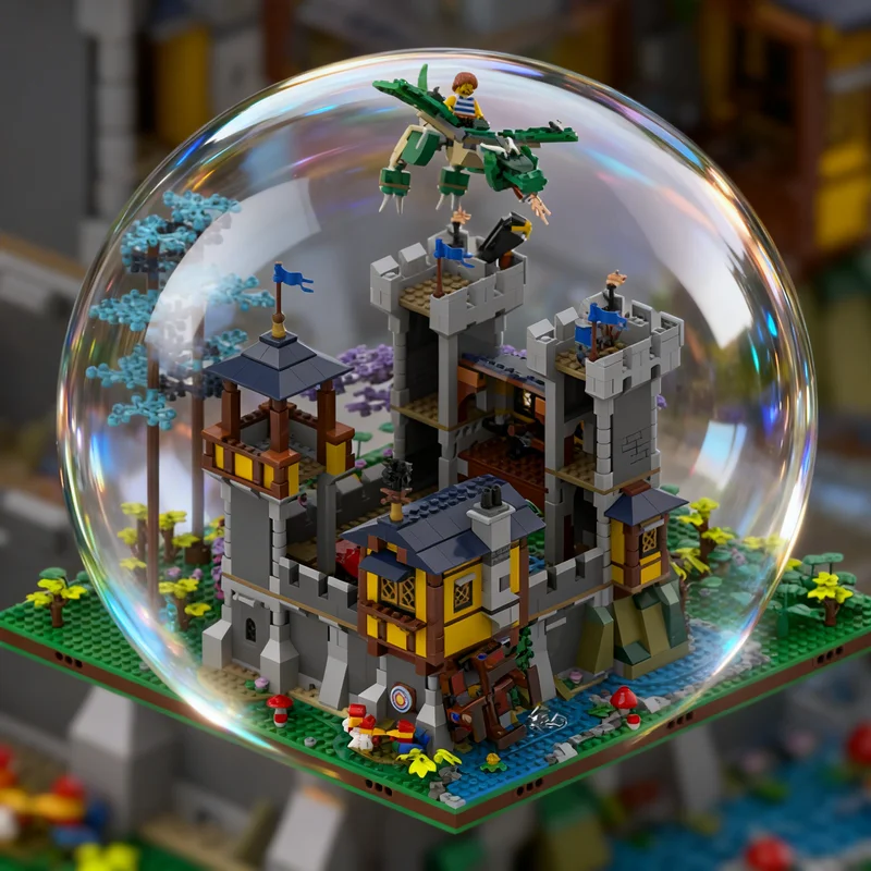 

Набор строительных блоков MOC 48X48 (973 детали) для сборки средневекового замка Creator 3.1. Подарок для творчества, коллекционный декор премиум-класса.