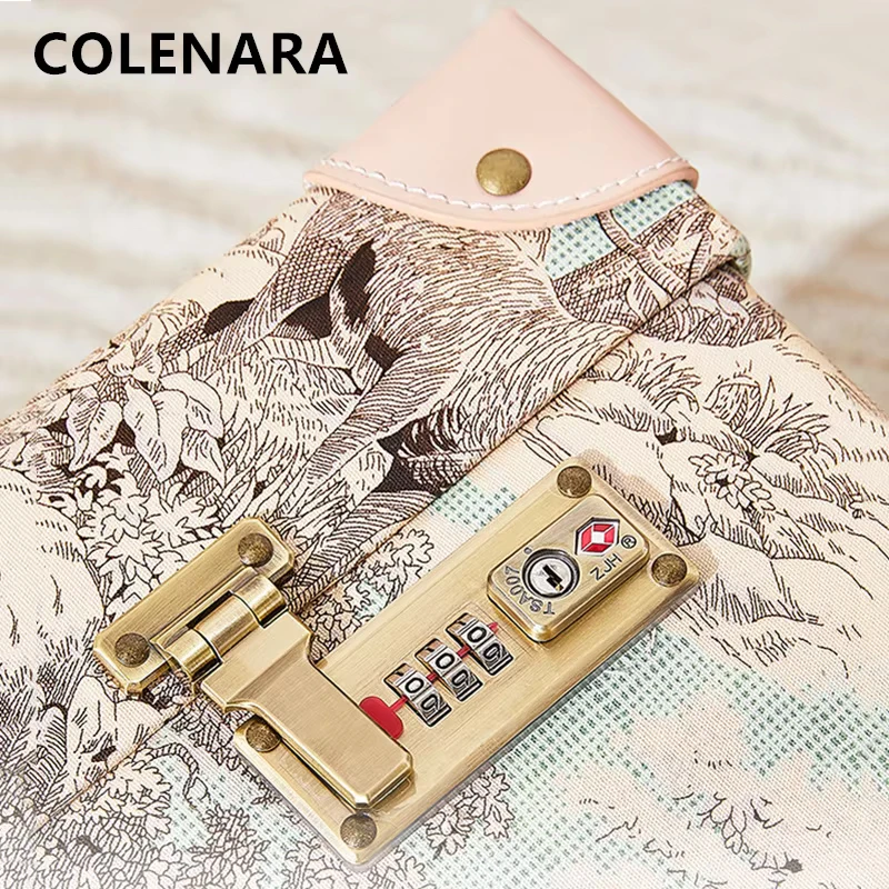 COLENARA Laptop Luggage Front Opening Boarding Box Aluminum Frame Trolley Case 20