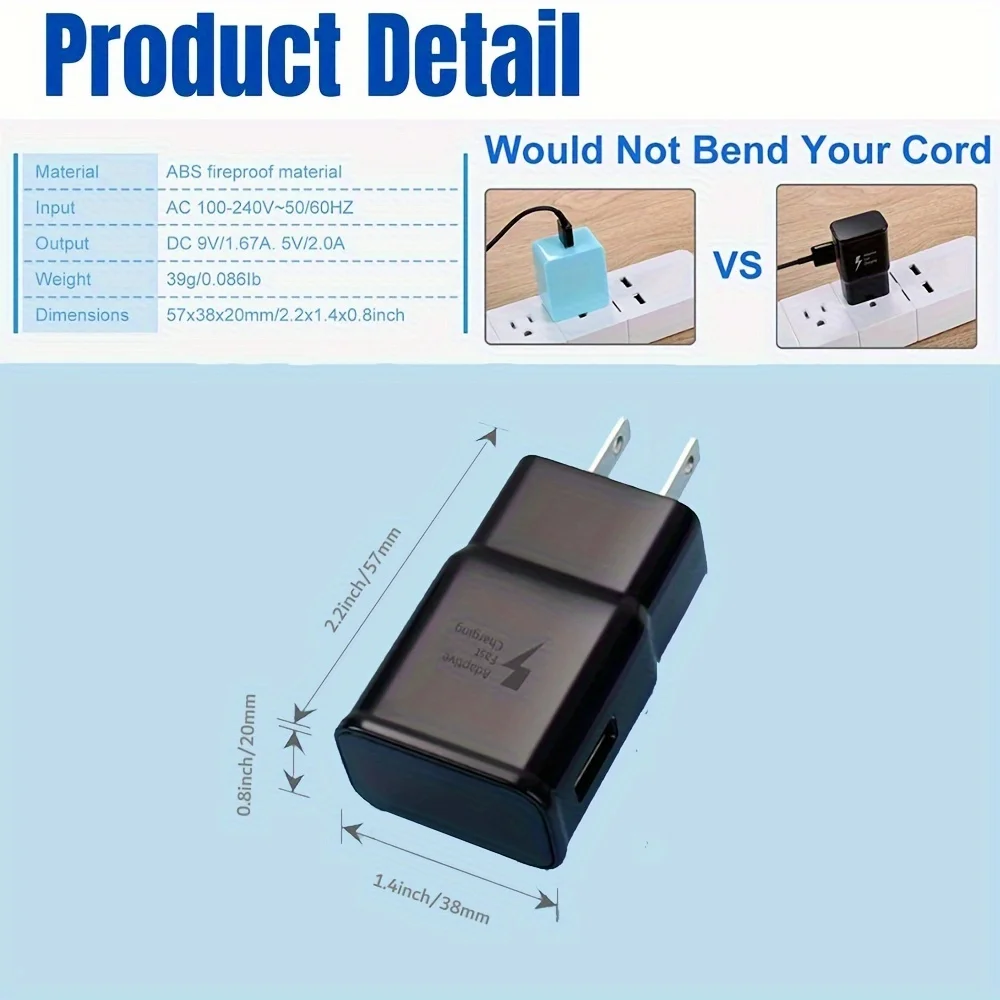 5Pcs USB Wall Charger Fast Adapter Block Charging Cube Brick Box For Samsung Android