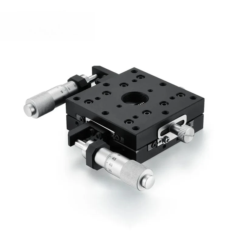 Ultra-Thin High Precision 60x60MM XY Axis Manual Slide Table - 29.4N Load Fine-Tuning Platform