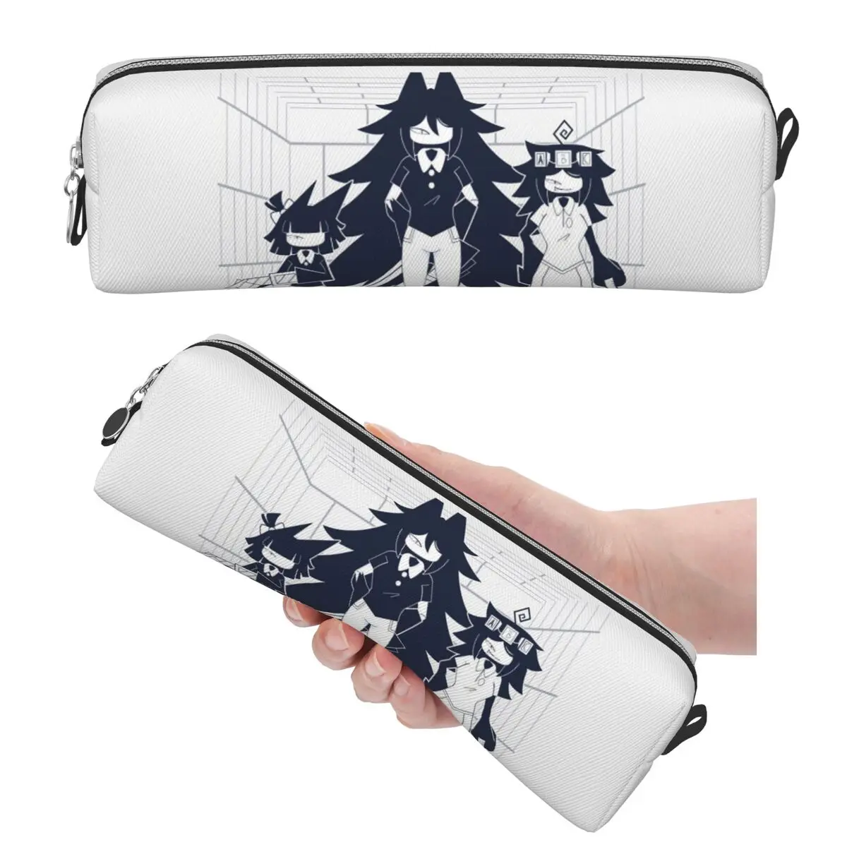FPE Miss Circle Doodle Game Pencil Cases Large Storage Pen Bags Pen Box For Kids Students Stationery Pencil Pouch Cosmetic bag