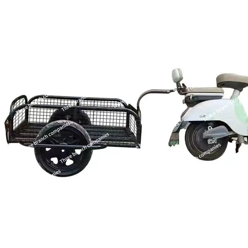 

New trailer outdoor pulling truck rear hanging small trailer stall pulling goods tricycle