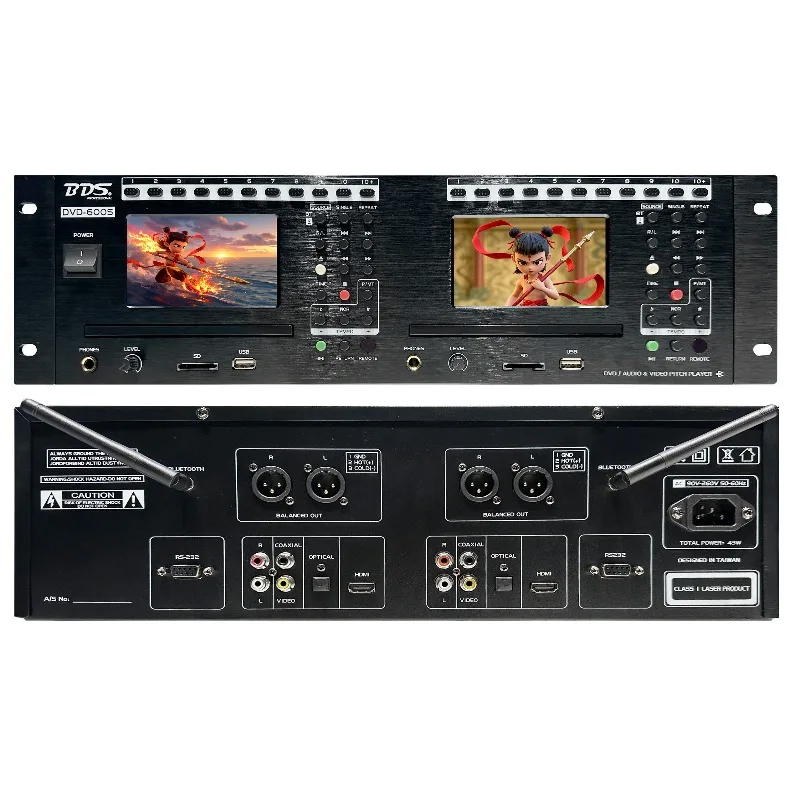 Bds Dvd600s Rack-mounted High-definition Audio and Video Player, Disc Player, Audio Dual Display
