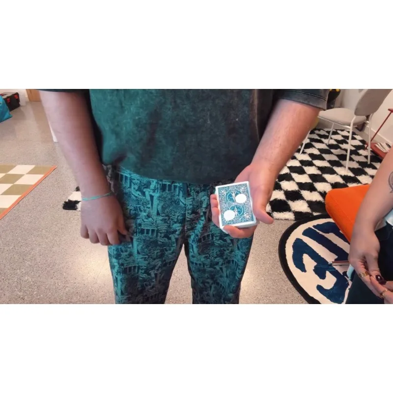 Street Magic Props Sticker Love Magic Trick by Craziest Double Signature Sticker Fusion On Playing Card Visual Gimmick Close Up