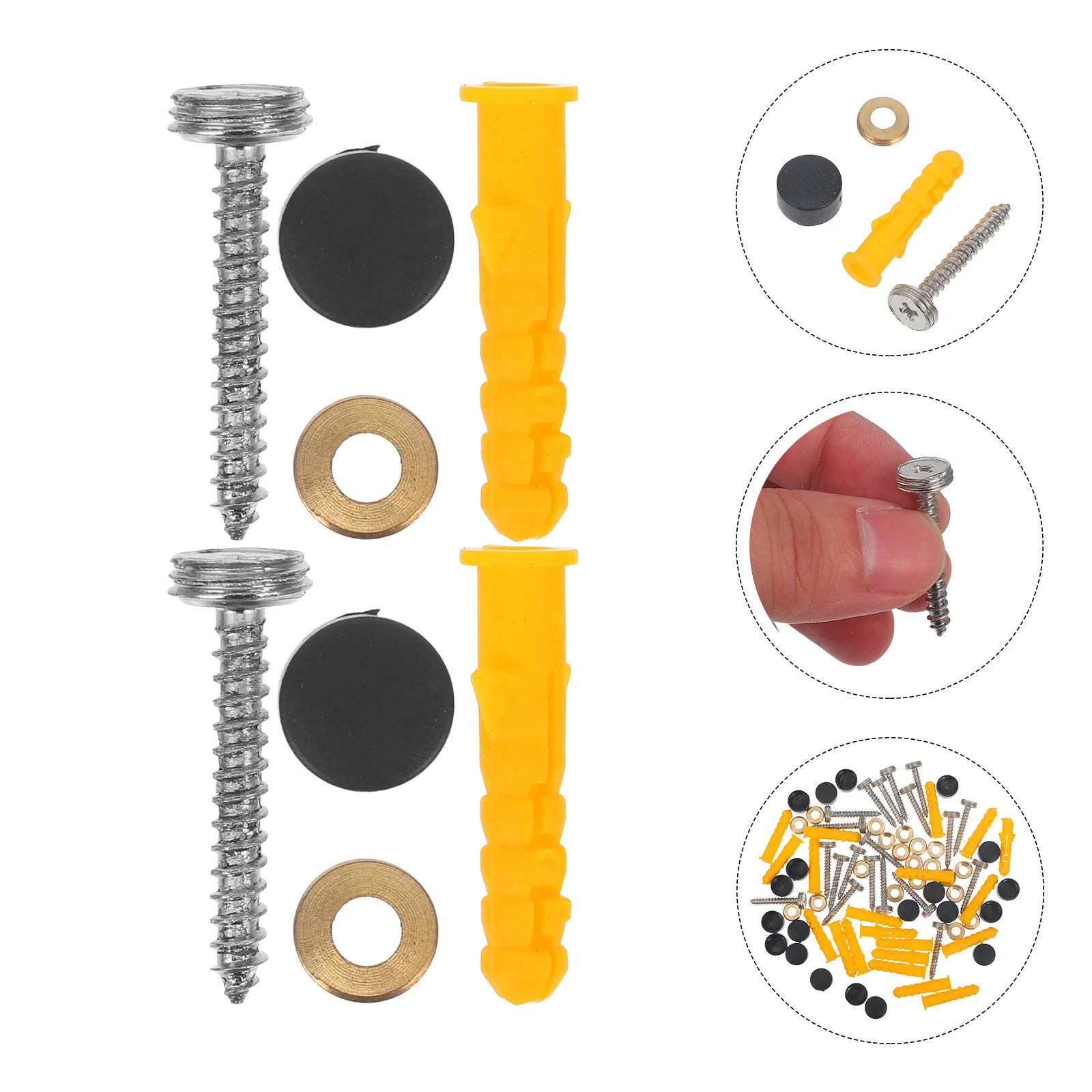 

20 set Screw Caps Decorative Nail Covers For Signs Advertising Mirror Glass Furniture Mounting Hardware Fasteners