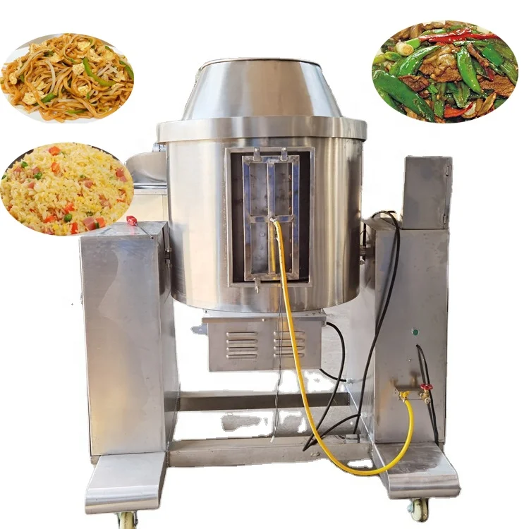 Restaurant canteen cooking machine / drum stirring rice frying machine