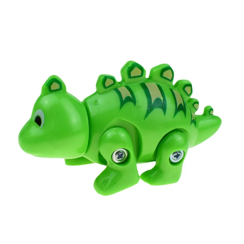 Children's Cartoon Little Green Dinosaur Wind Up Jumping Toy Creative SimulationGreen Dinosaur Clockwork Toy Kids Birthday Gifts