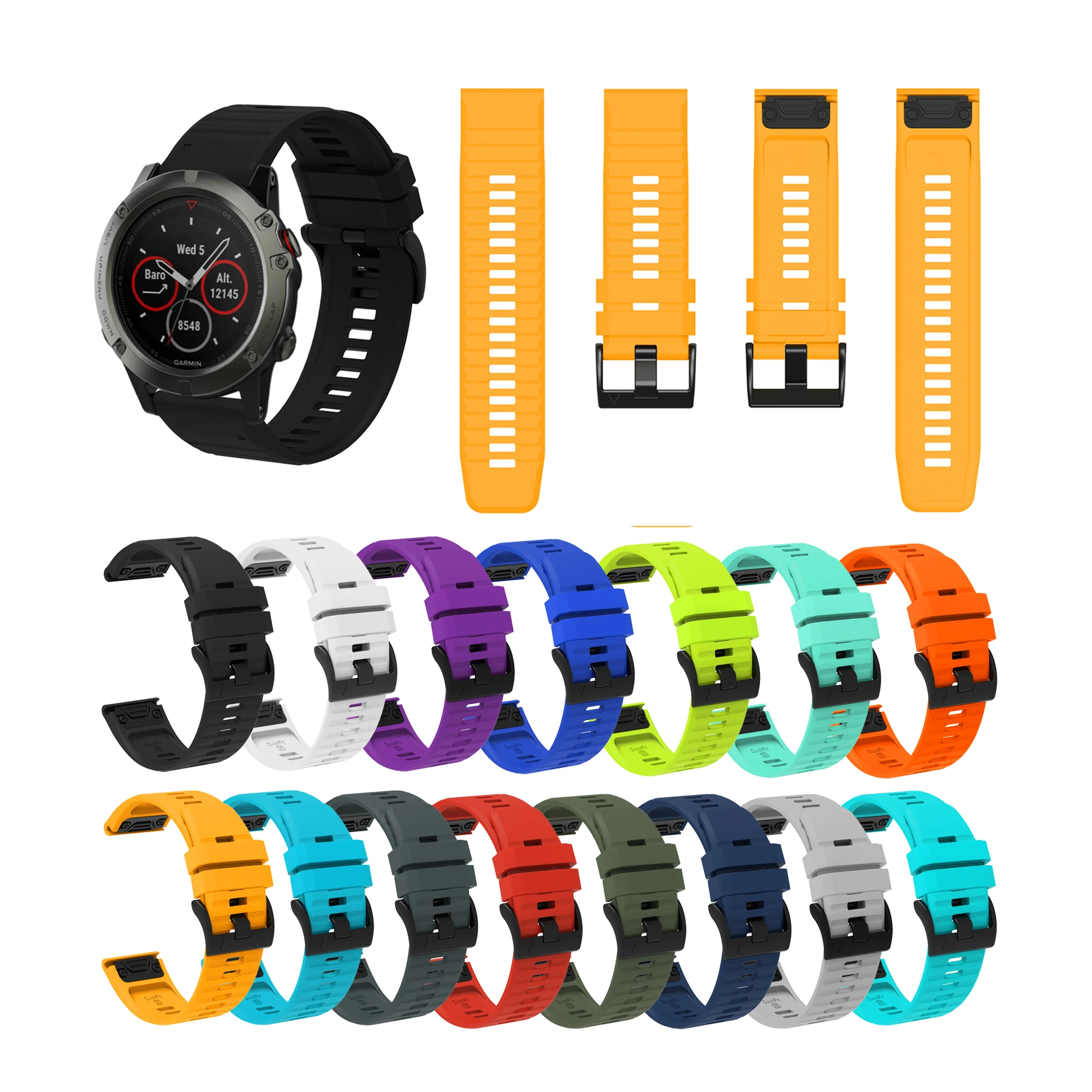 Fenix6 Strap 22mm Silicone Quick Easy Fit Watchbands For Garmin Fenix 7 6 Pro 5 Plus Bracelet Forerunner 955 965 935 945 Band