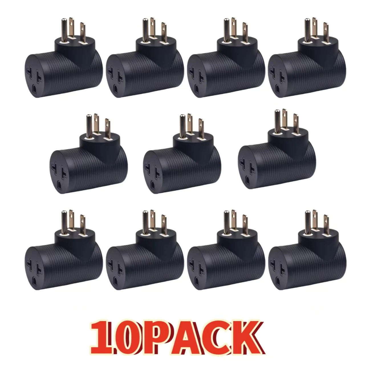 (10PACK)USA Male to Female Power Adapter,4-in-1 Female T-Blade AC Adapter Nema6-15P to Nema 5-15R/20R/6-15R/6-20R Power Adapter