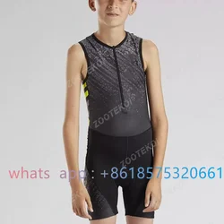 Zootekoi Kids Triathlon Jersey Bodysuit Skinsuit Maillot Speed Inline Roller Skate Ride Speeds Skating Jumpsuit Culotte Hombre