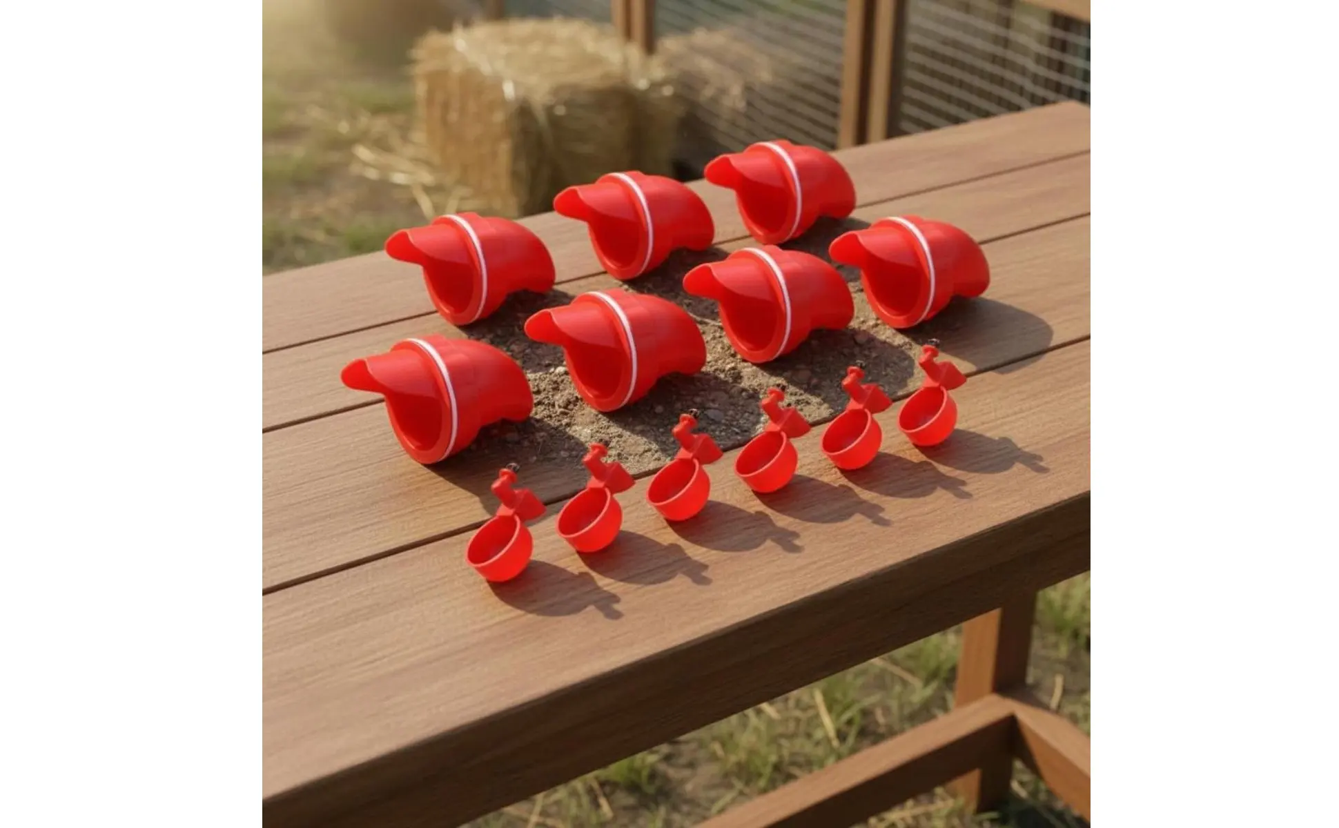Weighted Poultry Feeder Waste Reducing Automatic Chicken Feeder Chicken Feed Trough No Clogging Livestock Feeding Equipment Weighted Poultry Feeder Waste Reducing Automatic Chicken Feeder Chicken Feed Trough No Clogging Livestock Feeding Equipment