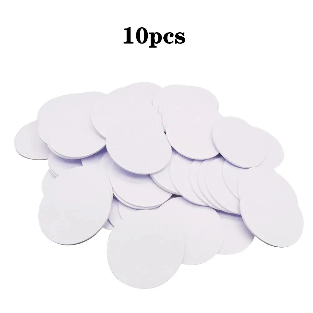 10Pcs 125KHz ID EM4100/TK4100 Read Only RFID Smart Tags PVC Waterproof Coin Access Control Card 25mm