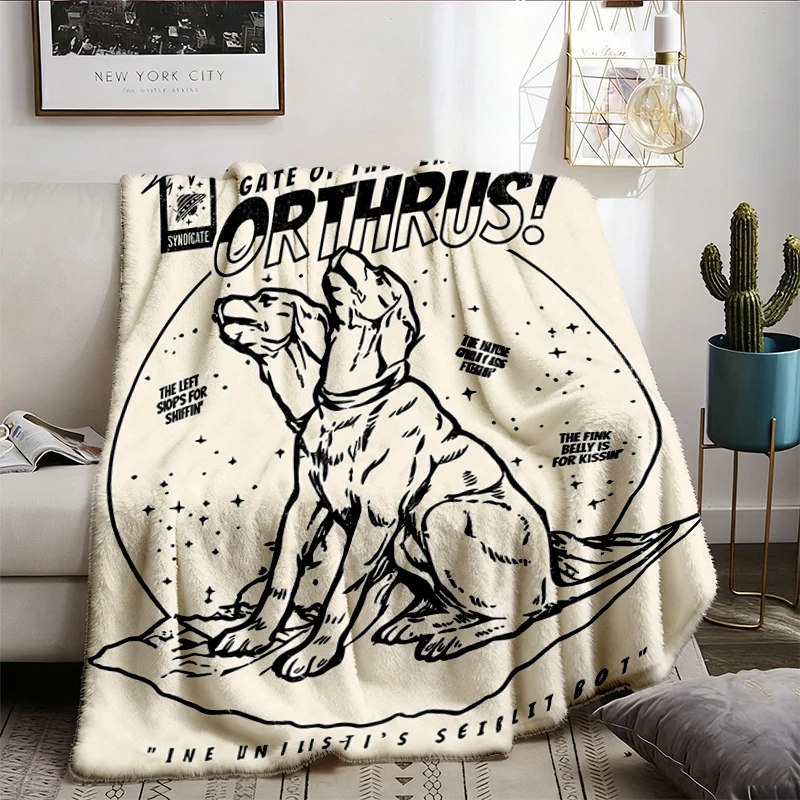 Dungeon Crawler Carl Comic Comfy Blanket Gate of The Feral Gods Merch, Orthrus Flannel Blanket