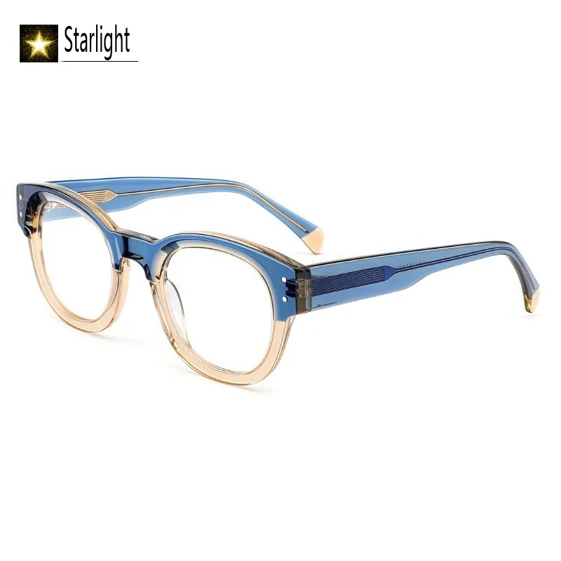 2026 Acetate square patchwork Glasses Frame Men Eyeglass Frames Women Man Classic Optical Reading Prescription Myopia Presbyopia
