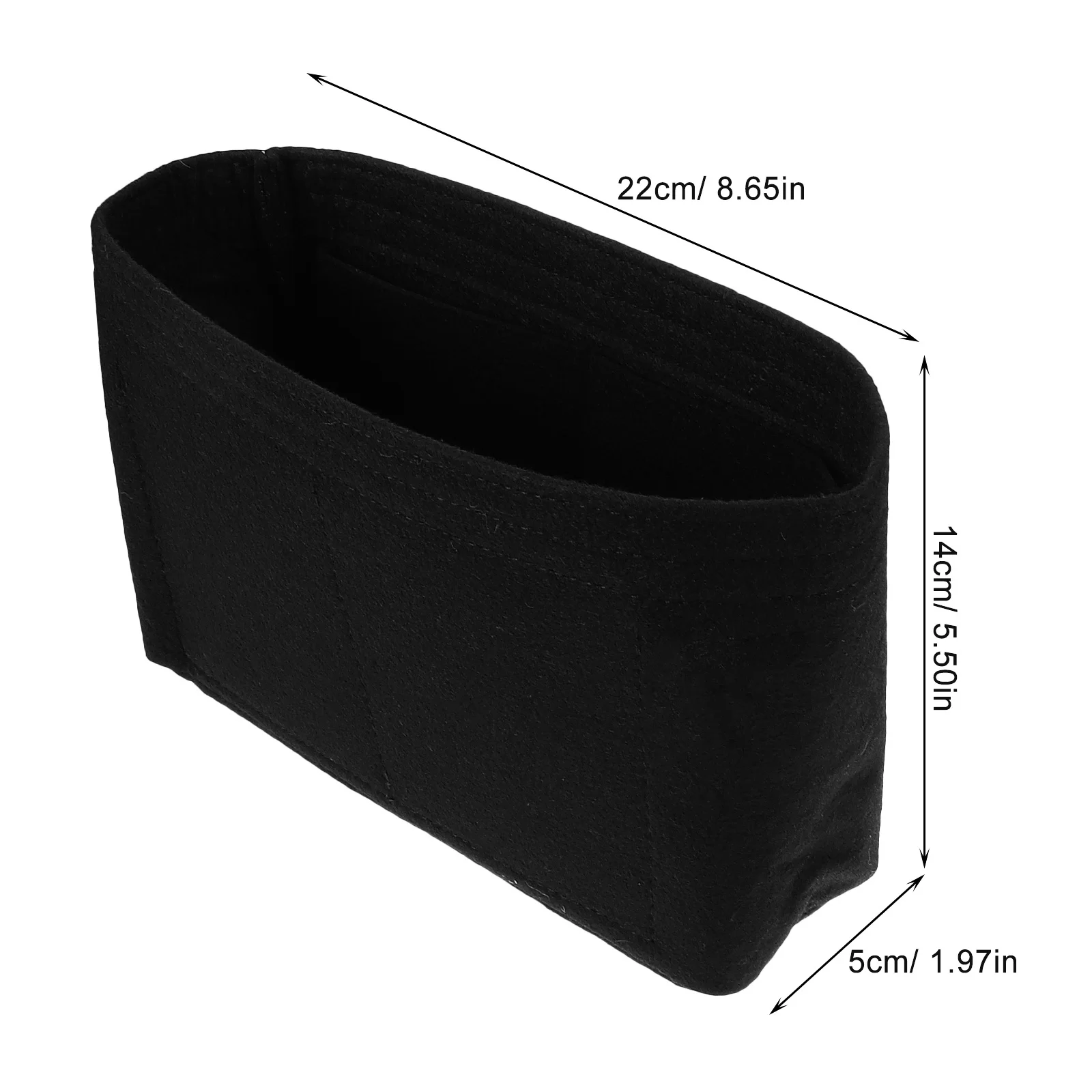 กระเป๋าจัดระเบียบแบบสอด 2 ชิ้น ทำจากผ้าสักหลาด น้ำหนักเบา สำหรับผู้หญิง ใช้จัดระเบียบกระเป๋าถือ ใส่โทรศัพท์ กุญแจ กระเป๋าสตางค์ เครื่องสำอาง