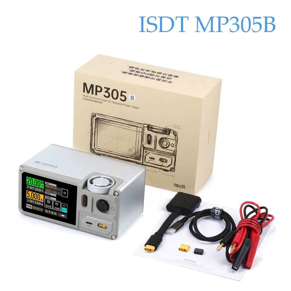 ISDT MP305B Multifunctional Linear Color Touch Screen Programmable Low Noise Color Touch Screen DC Stabilized Power Supply