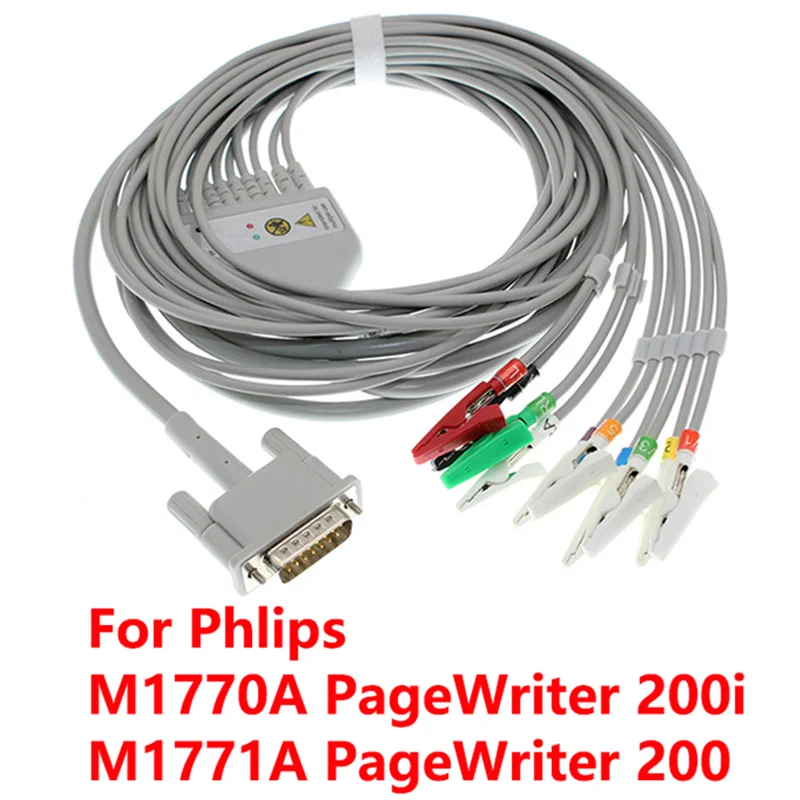 Compatible With Phlips EKG Monitor,M1770A PageWriter 200i,M1771A PageWriter 200,10 Lead ECG Cable,20KΩ Defibrillate Resistor.