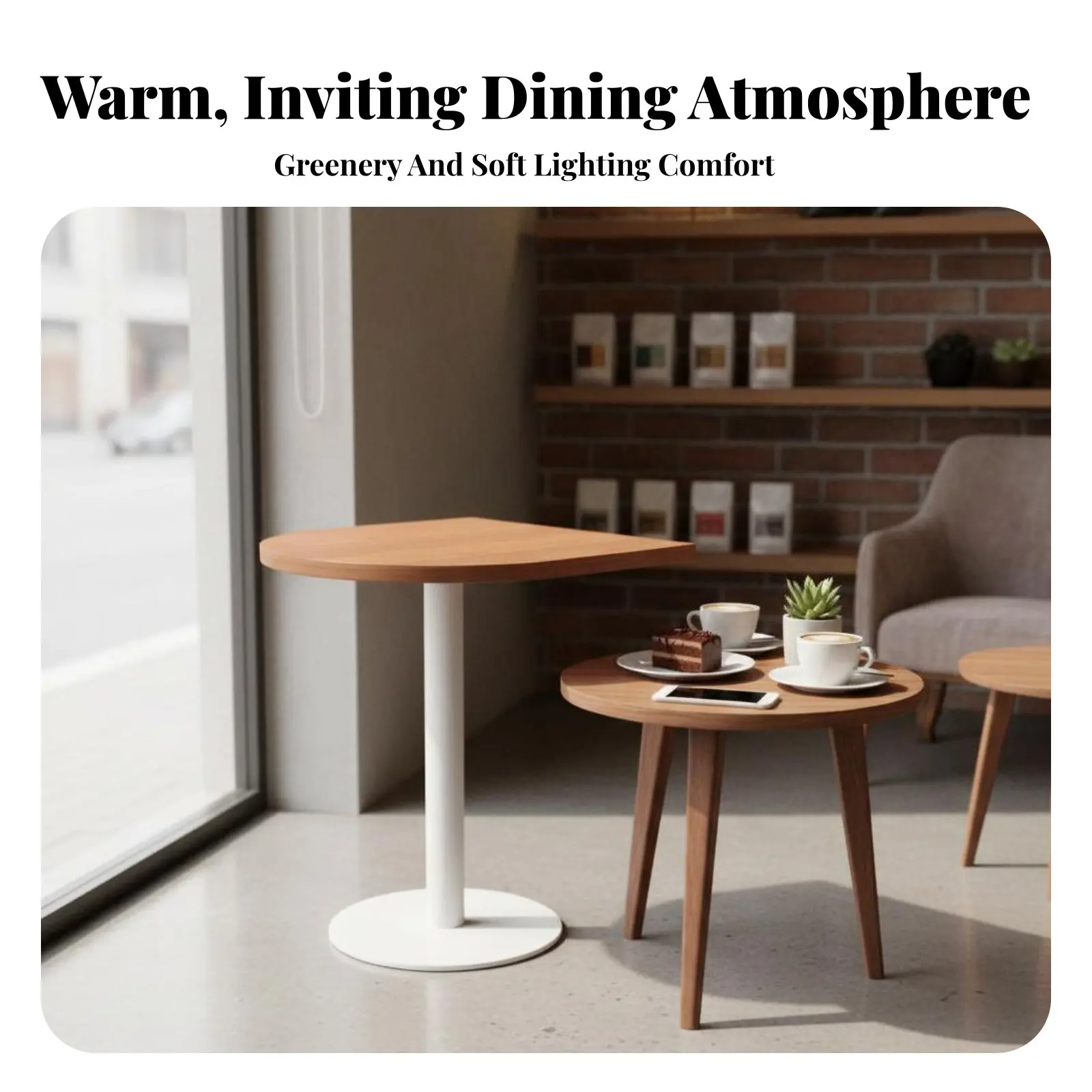 

Restaurant Booth and Chair Set Minimalist Design Cafe Furniture Modern and Design 500 Lbs Weight Capacity for Interior Designers