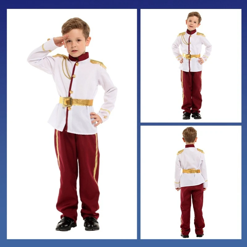 

Костюм для выступления на Хэллоуин, детская одежда для выступлений, сказочный очаровательный принц, очаровательный наряд для сценического выступления для мальчиков