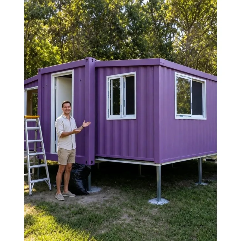 20FT 40FT Folding Container House Foldable Container Home Expandable Prefab House Quick Assembly for Construction Site