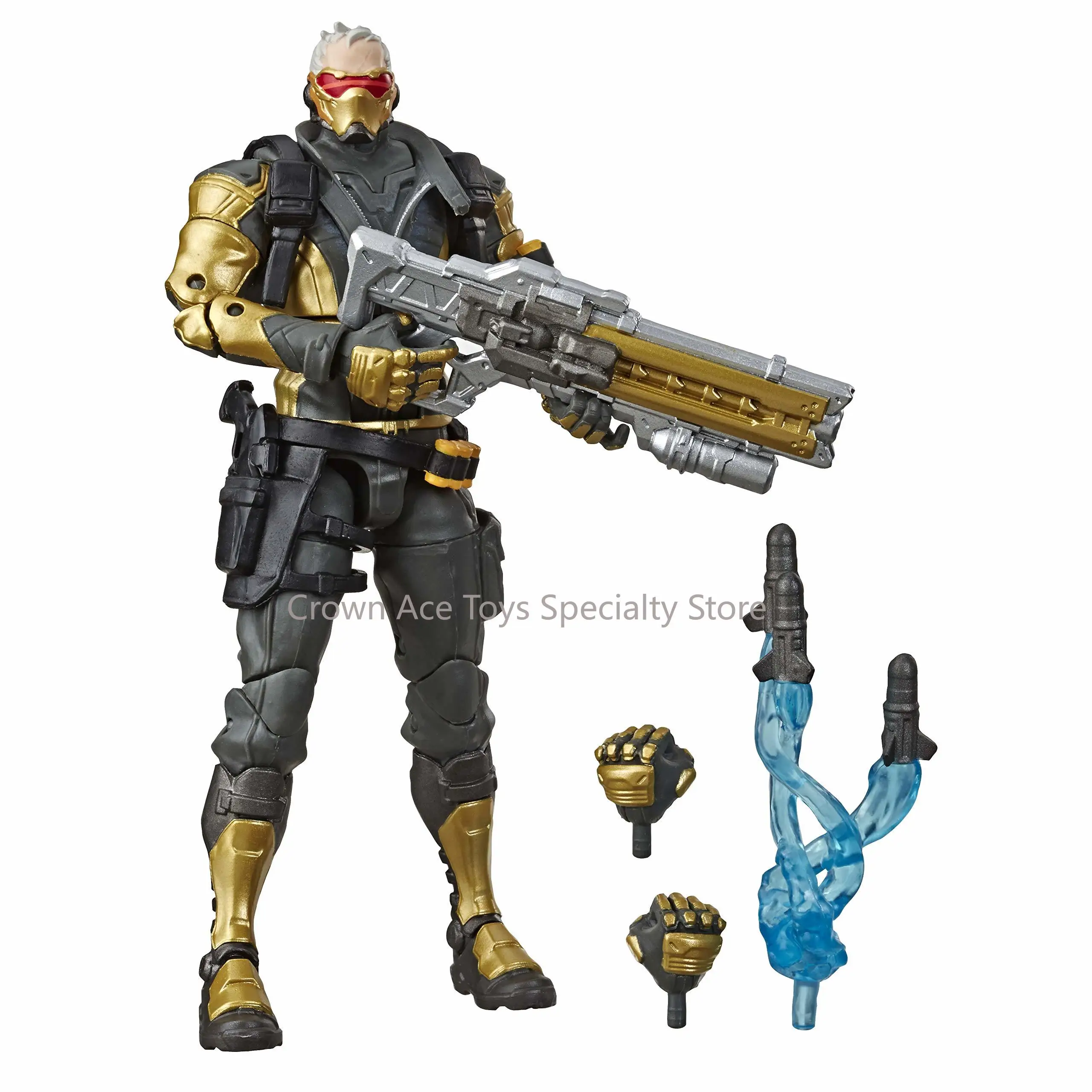 Hasbro Overwatch Wave 2 General Boxed Tracer McCree Zarya Junkrat Genji Hanzo Soldier 76 Golden Armour Trendy Collectible Toys