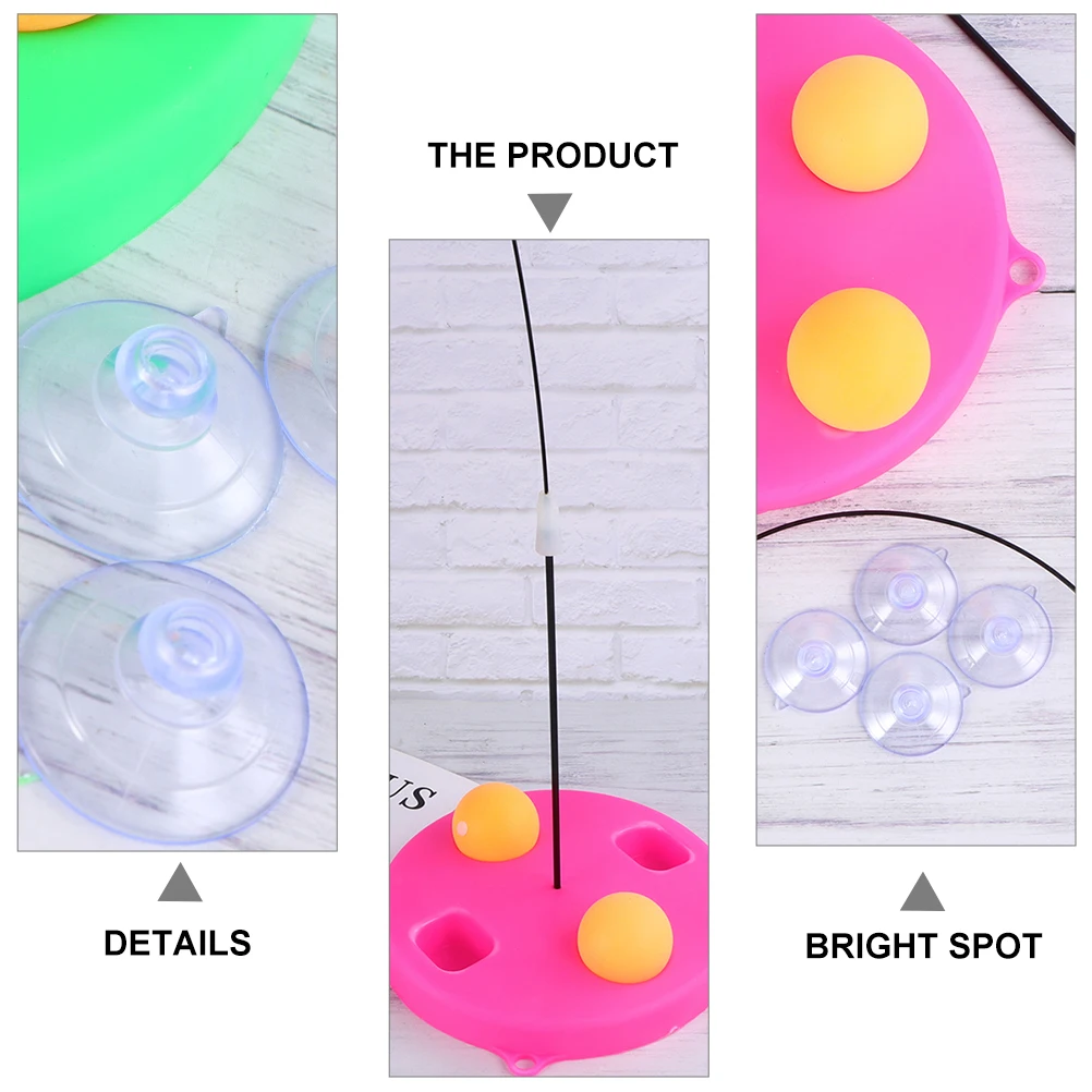 

2 шт., тренировочное устройство для настольного тенниса, эластичная игрушка, интерактивный спортивный инструмент для рефлекторной тренировки, для использования в помещении, без места