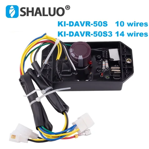 KIPOR-generador de voltaje automático, regulador monofásico, estabilizador de voltios, 10 cables, AVR, KDE6500T, KDE6700T, KDE3500T, KI-DAVR-50S 50s