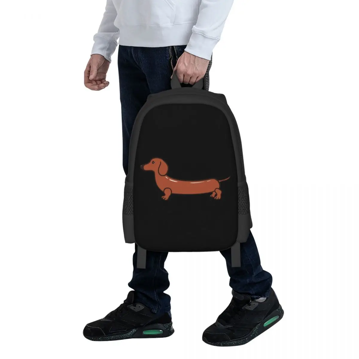 Würstchenhund-Welpen-Rucksack, lustiger Dackel-Studentenrucksack, Schultasche, Wandern, Reisen, Tagesrucksack für Jungen und Mädchen, modische Büchertasche, Umhängetaschen