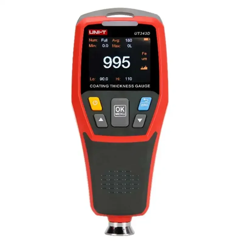 Coating Thickness Gauges Aluminum&Iron Matrix Measure Continuous or Single Measurement Width Measuring Instruments  UT343D