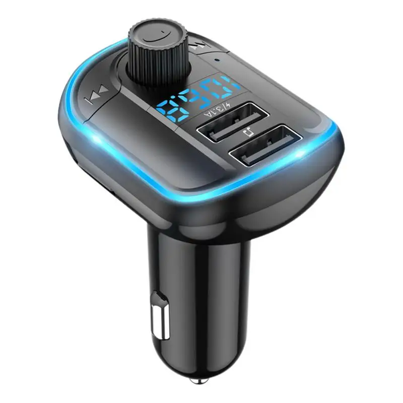 

Wireless FM Radio Transmitter Wireless Music Player Audio Receiver Fast Charging Automobile Stereo Media Handsfree Calling