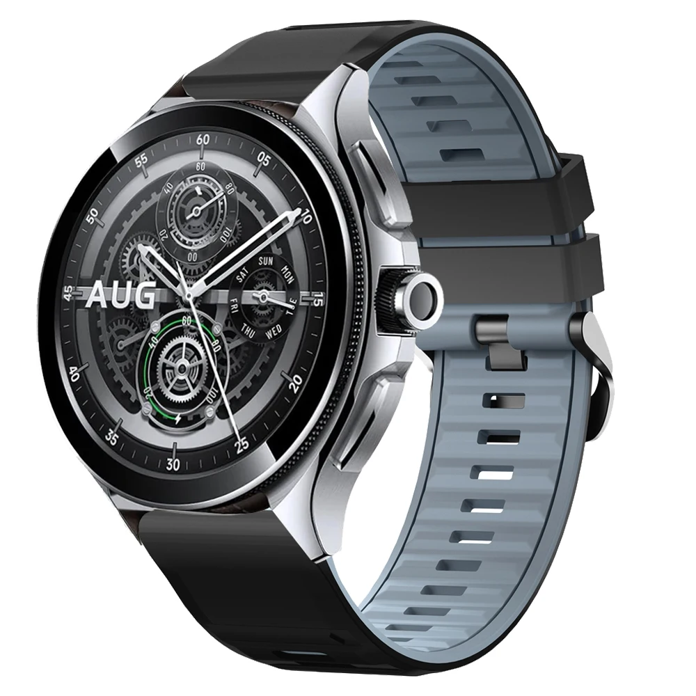 22 مللي متر حزام رياضي ثنائي النغمة لساعة Xiaomi Mi 2 Pro Band S4 S1 لون 2 سوار سيليكون Amazfit BALANCE 2/Bip 6 5 22 مللي متر Correas