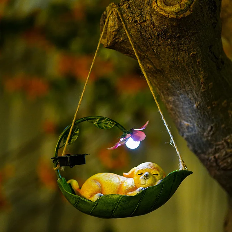 حديقة ديكور فناء الحلي مصابيح الطاقة الشمسية الحلي قزم ضوء الجنية شرفة مصغرة زهرة الجنية المشهد #2