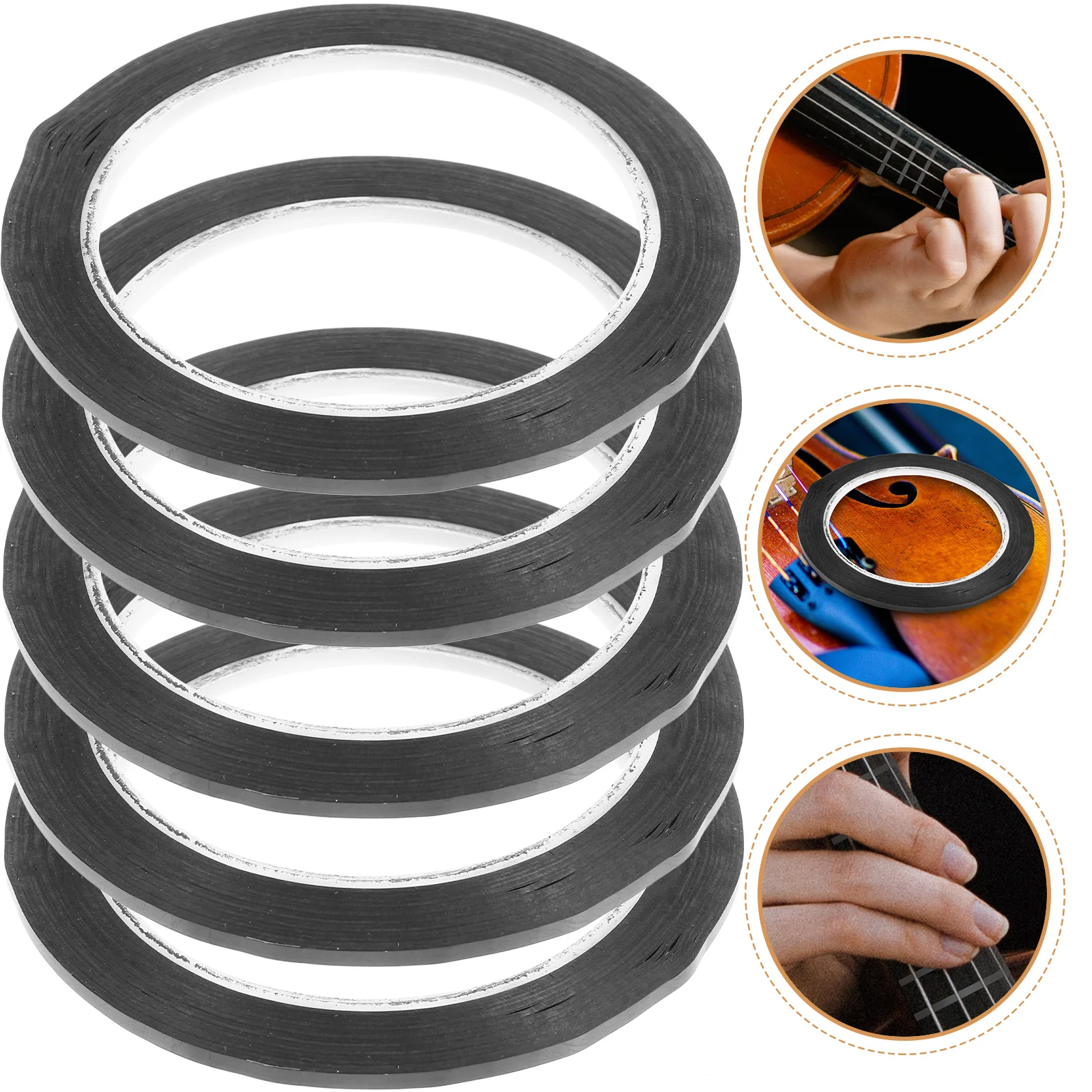 

5 Rolls Violin Finger String Sticker for Board Fret Stickers Tapes Clothing Fingerboard Accessories