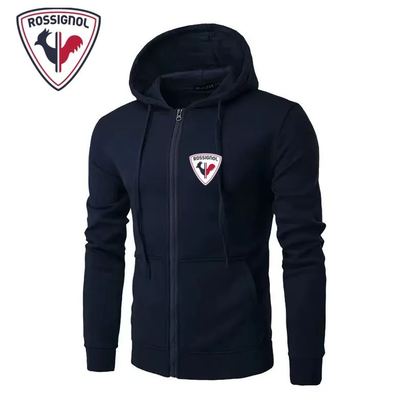 RESSIGNOL Men's Long-Sleeve Hoodie, Zip-Up Jacket, Fitted, Autumn Collection