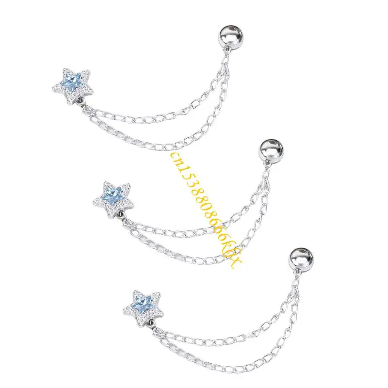 Magnetische Schnappkette für die Kleidung Saum Fixierung Hochleistungslegierungskonstruktion kompatibler blaues Akzent -Styling