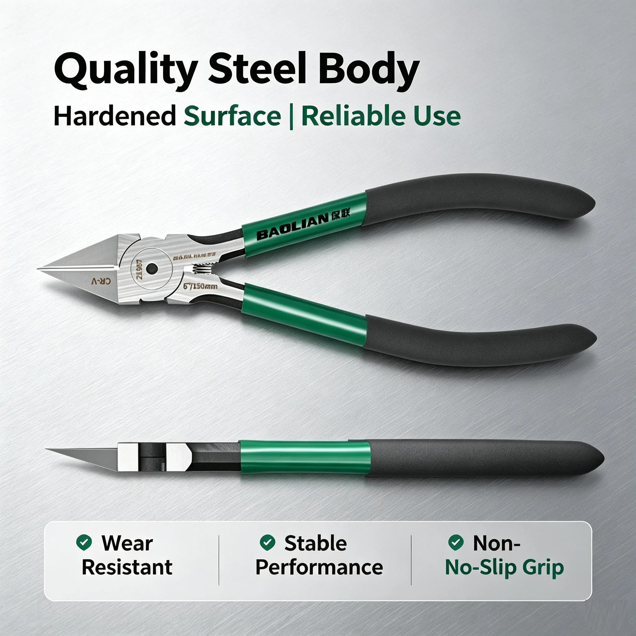 Baolian Industrial Grade Special Sharp Side Mouth Pliers,High Hardness Electrician Small Diagonal Pliers,Electrician Manual Tool view 4