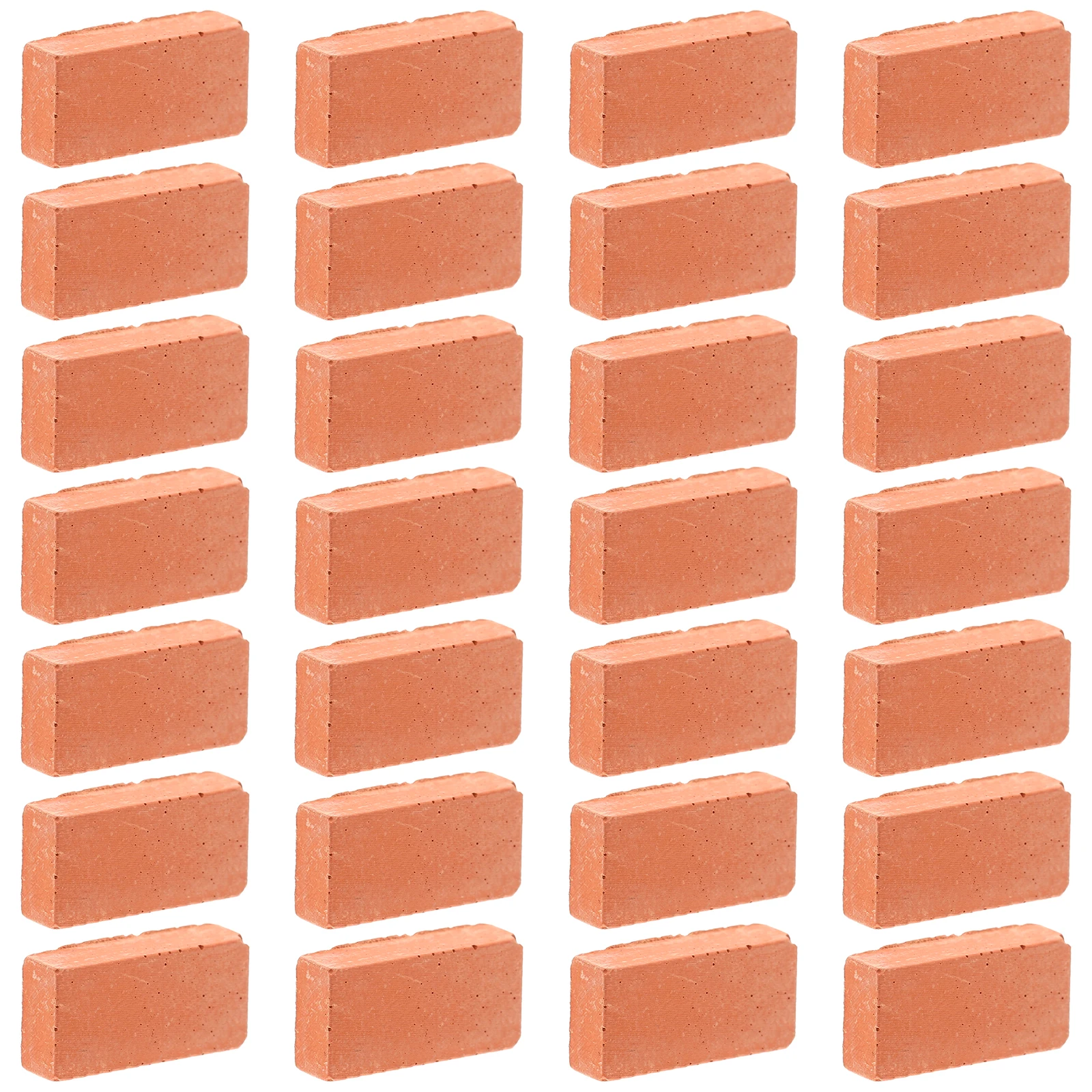 

200 Pcs Mini Red Bricks Little Miniature Decor Rectangle House Supplies Decors Clay Artificial Tiny Dollhouse