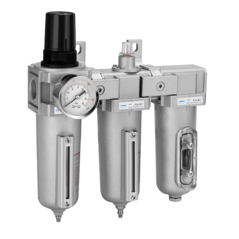 

1/2" NPT Pneumatic Pressure Regulators 3 Stage Air Treatment Unit Particulate Filter,Desiccant Dryer