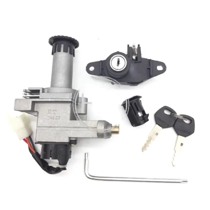 

Motorcycle Bicycle Full Lock Ignition Switch Ignition Switch with Keys Kit for Haojue HJ100T-2 Spare Parst