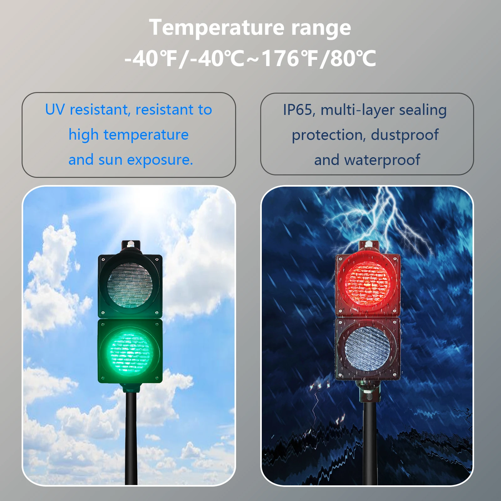Светофор управления движением, сигнальные палочки, красный, зеленый, светодиодный предупреждающий светильник безопасности, 100 мм, сигнал безопасности, ПК, IP65, водонепроницаемый, для гаража, 220 В