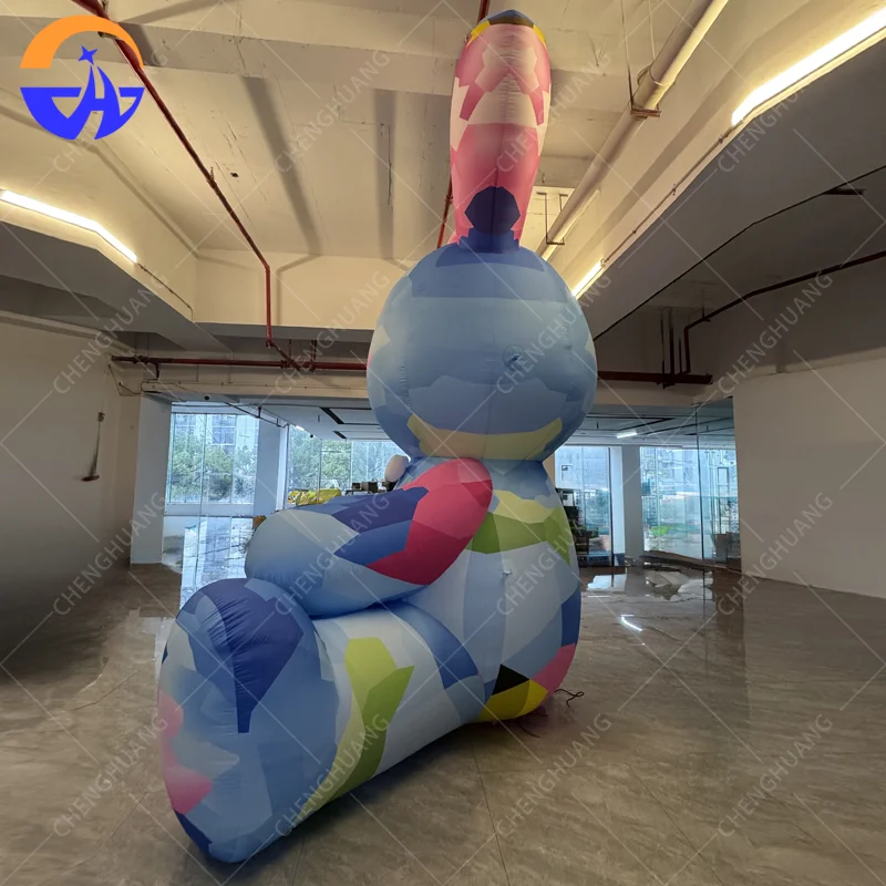 

Inflatable blue rabbit model outdoor animal themed advertising activity decoration props, advertising inflatable props
