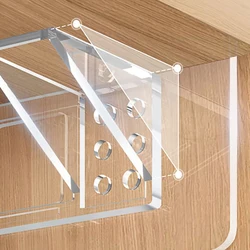 1pcs Acrylic Shelf Support Self Adhesive Cabinet Shelf Stand Wall Hanger Bracket Holder For Kitchen Bedroom